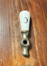 A140 Vintage 3 Inch White Porcelain Faucet Handle COLD C