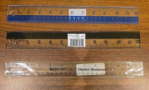 Back To School Standard 12 inch Ruler; Many brands and styles to choose; LOOK - Picture 3 of 3