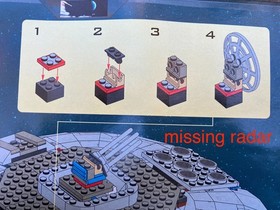 LEGO Star Wars 7190 Millenium Falcon w/mini figures + manual Year 1999