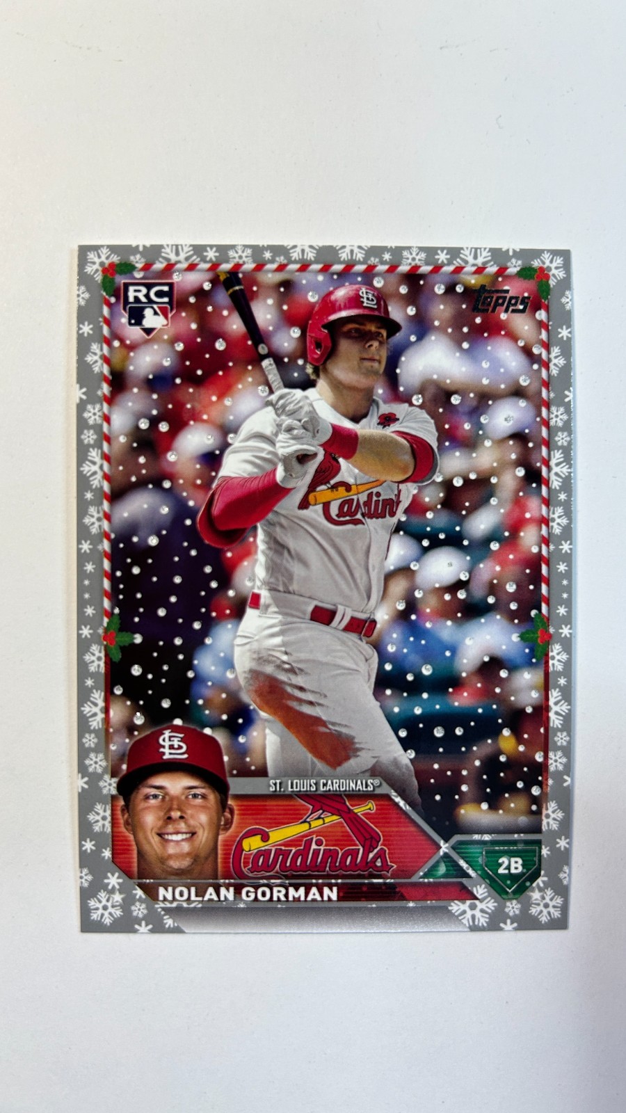 Nolan Gorman 2023 Topps Holiday #H18 Metallic Parallel Rookie RC Cardinals