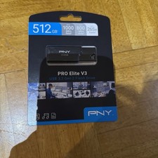 PNY PRO Elite V3 512GB USB 3.2 Gen 2 Black Flash Drive 1000MB/s P-FD512PROV3-GE