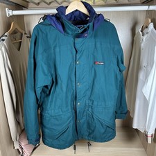 Berghaus Gore-Tex Vintage Jacket 90s Size S Small Green Navy Blue Hiking Walking