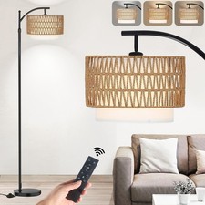 Arc Floor Lamp for Living Room,Farmhouse Floor Lamps with Remote Control  Di...