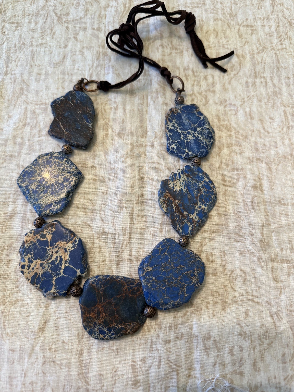 Stunning Impression Jasper Statement Necklace - image 8