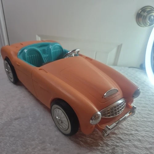 Vintage Barbie and Ken Austin Healey Car Convertible #2 Orange & Green  A-32)