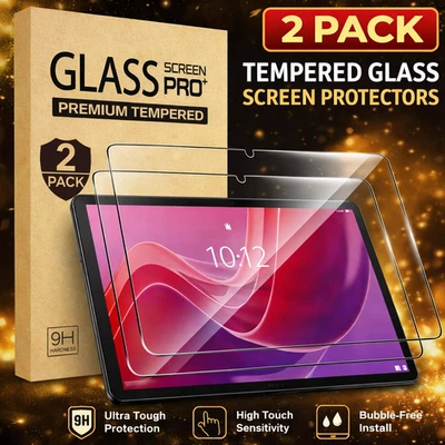 2 PACK For Lenovo Tab M10 Plus 2nd 3rd M11 M8 M9 Tempered Glass Screen Protector - image 1 of 4