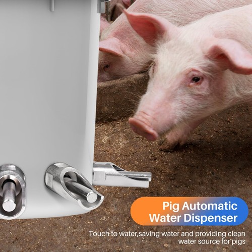 OUJIMAI 10PCS 1/2 NPT Pig Waterer Nipple Barrel Kit Stainless Steel Pig Water... - Picture 4 of 7