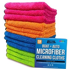 Microfiber Cloth Kit, Lint-Free Cleaning Towels for Cars, Boats, and 12 Pack