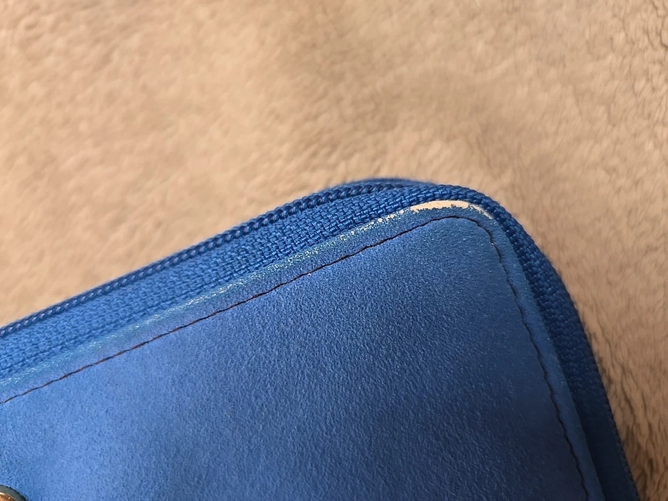 Pulsera Buxton de cuero y gamuza con correa azul guijarro marrón Foto 3 de 4