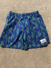 Vintage Gecko Hawaii Shorts 80s 90s Animal Surf Skateboard Retro Summer Beach