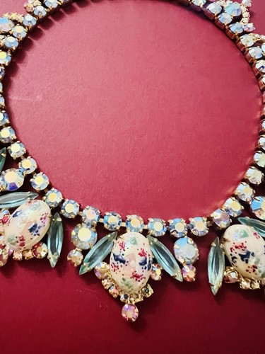 Beautiful Vintage D & E Juliana Easter Egg Collar Necklace circa 1960’s