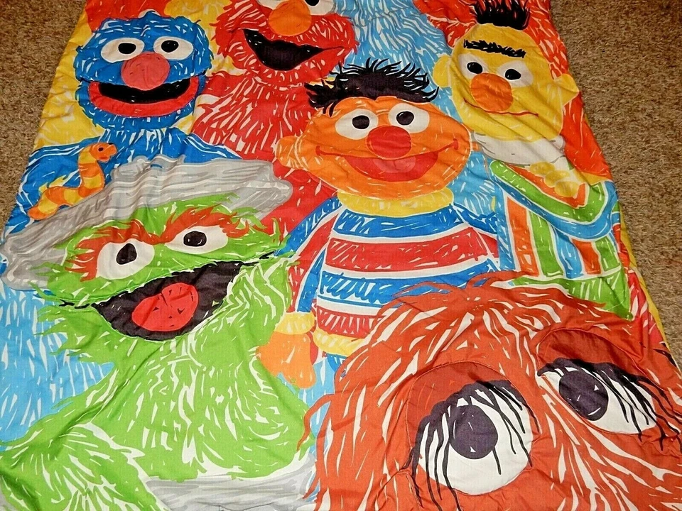 Manta edredón cama niño 5A Disney SESAME STREET (microfibra) vintage Foto 3 de 4