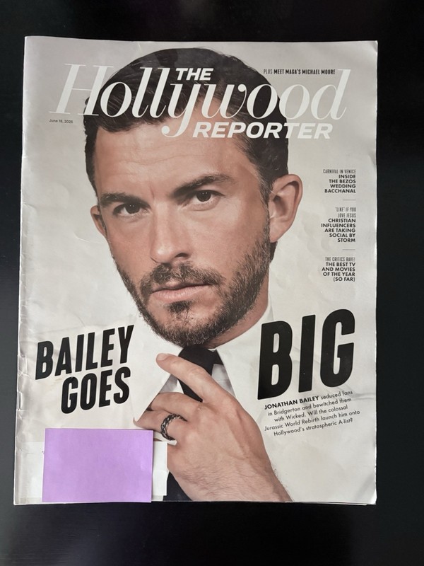 Hollywood Reporter Magazine Jonathan Bailey Goes Big Cover, Wicked 6/18/25