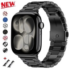 iWatch Metal Strap For Apple Watch Series 12 11 10 9 8 7 SE Stainless Steel Band