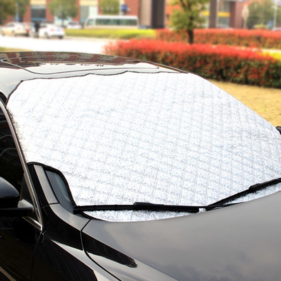 Couverture Pare-brise Voiture Magnétique - 140x80 Cm, Protection Hiver, Neige, Gel, UV, Universelle