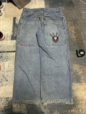 GRAIL JNCO TRIBALS, Size 36x30, Sick Skull Hit, With Double Back Pockets