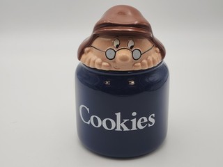 Tetley Tea Ceramic Vintage Cookie Jar By Wade England Tea folk Collectable