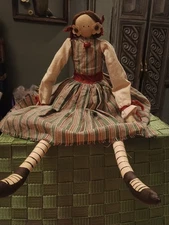 Primitive Tender Heart Ragdoll /Shelf sitter / Folk Art 