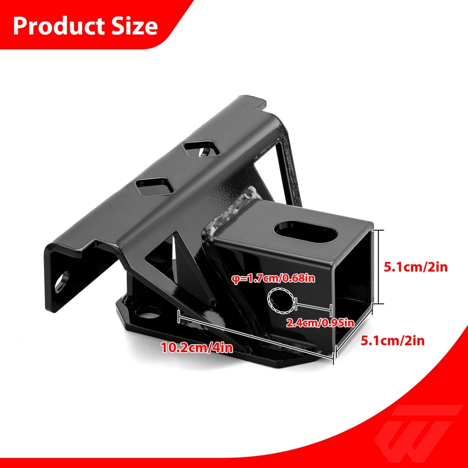 WEISEN Rear 2" Receiver Hitch for Kawasaki Brute Force 650/750 4x4i 2005-2025 - Imagem 3 de 4
