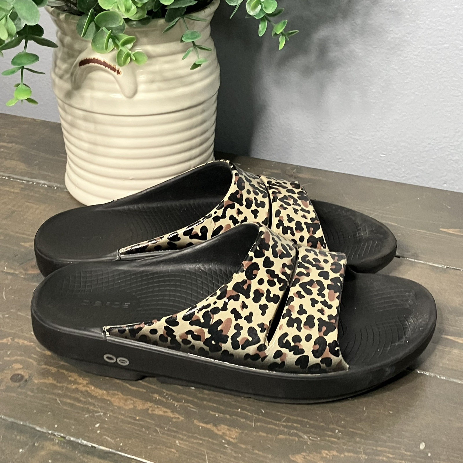 APL oofos donna 11 sandali leopardati ghepardo OOahh recupero comodi