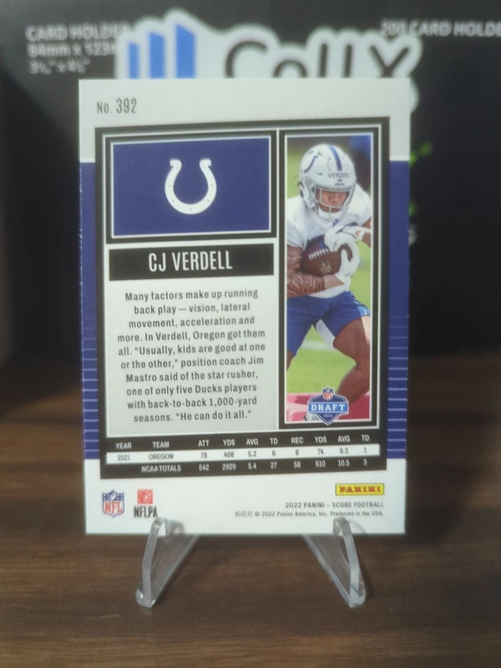 🔥2022 Panini Score Football CJ Verdell Rookie Indianapolis Colts #392 RC🔥 - Image 2 of 2