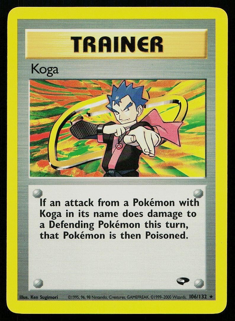 Pokemon Card Gym Challenge Koga 106/132 Rare