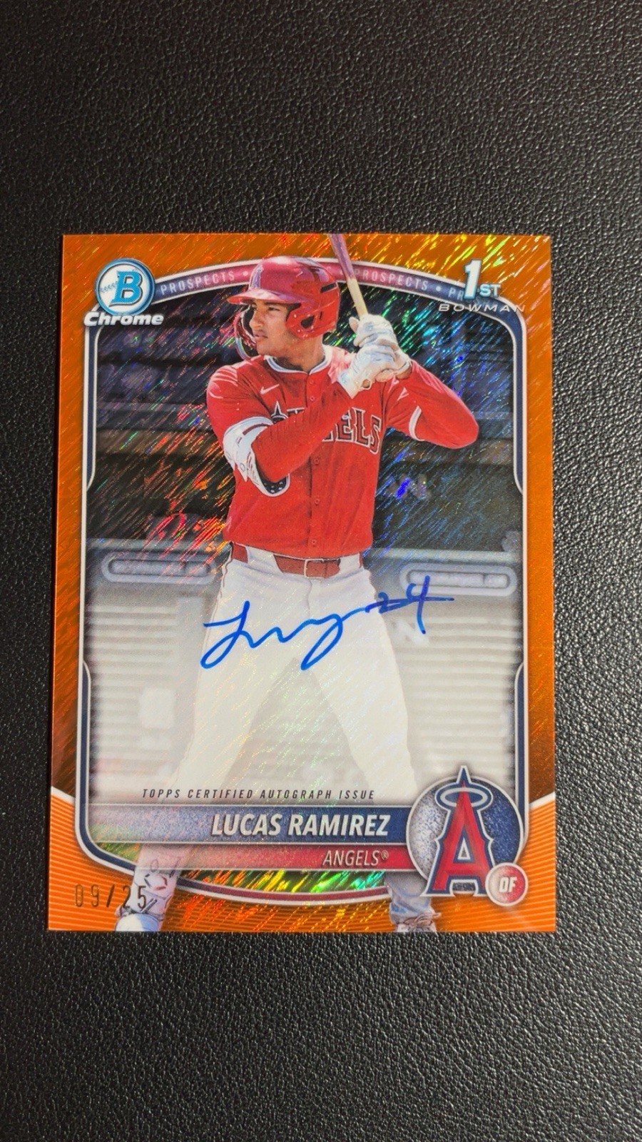 2025 Bowman - Chrome Prospect Auto Lucas Ramirez #CPA-LR Orange Shimmer /25