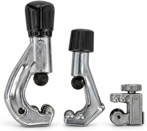 Tube Cutter Set, 3 Piece, Mini, Medium and Large Adjustable Pipe Cutters 