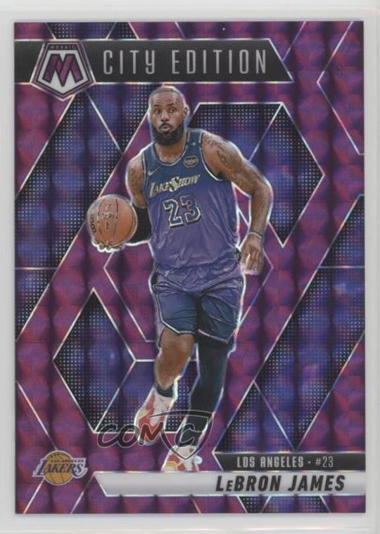 2024-25 Panini Mosaic City Edition Purple Mosaic Prizm /99 LeBron James #286