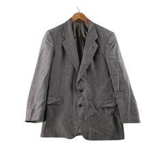 Vintage Christian Dior Monsieur Men's 41R Grey Pinstripe Wool Blazer Jacket
