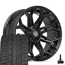 4p83 Black 22x10 Rims 28545r22 As Tires Tpms Set 6 Lug Fits Chevy Gmc Ram 4p83 Black 22x10 Rims 28545r22 As Tires Tpms Set 6 Lug Fits Chevy Gmc Ram