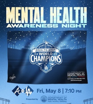 ロサンゼルス・ドジャース メンタルヘルススペシャルチケット　ブランケット Los Angeles Dodgers Mental Health Awareness Night Blanket SGA 5/8