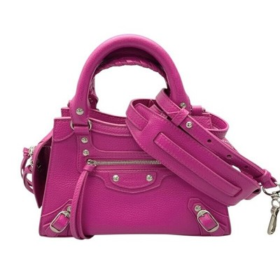 BALENCIAGA Mini Neo Classic City 638524 Purple Leather Women's