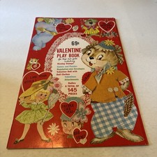 Vintage 1960’s Valentine Playbook Valentines Cards/Paper Dolls  