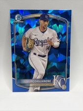 2025 BOWMAN CHROME JAC CAGLIANONE BLUE SAPPHIRE KANSAS CITY ROYALS