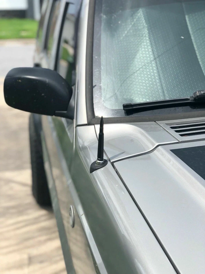 Radio AM/FM de mástil de aluminio antena negra de 4,25 pulgadas para Jeep Cherokee 1984-1996 Foto 3 de 4