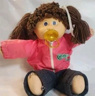 Vintage org. 1983 COLECO CABBAGE PATCH Doll W/ Pacifier,Pink Jacket &Blue Jeans