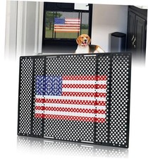 Aluminum Alloy RV Entry Screen Door Grille Adjusts from 22"- 31.5", Flag