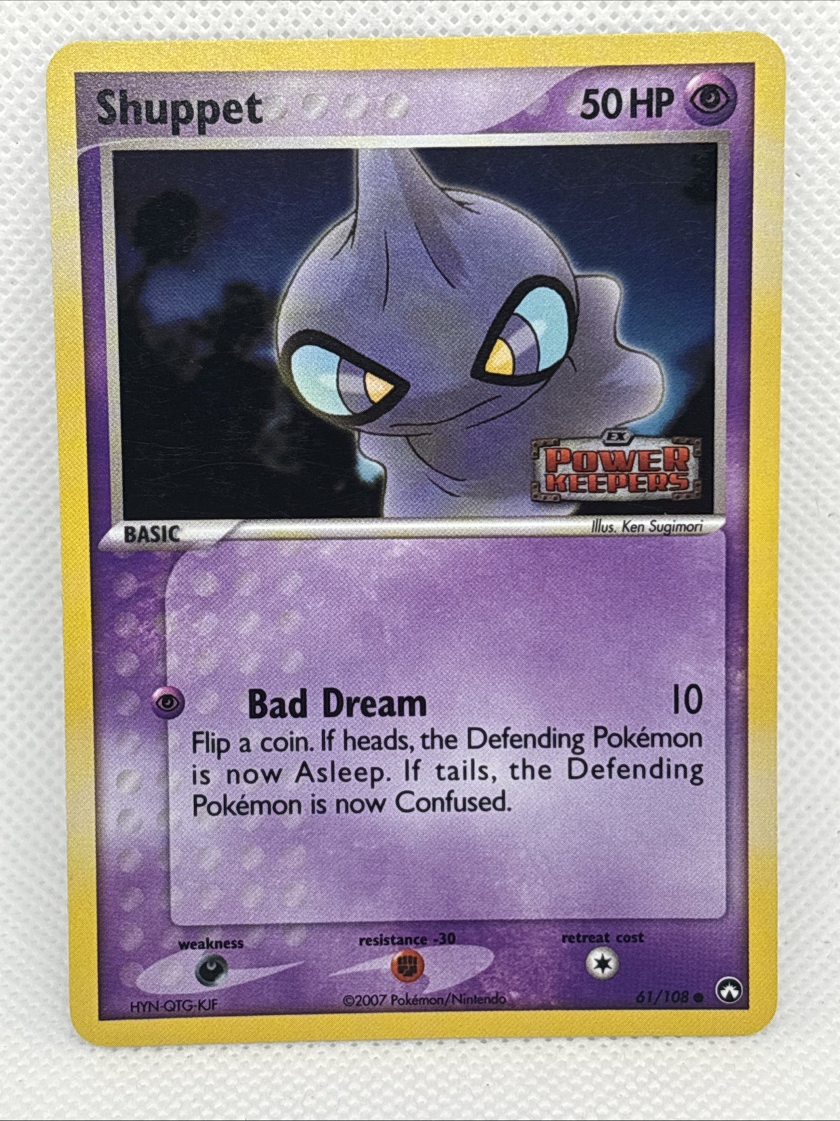 Shuppet 61/108 | 2007 Pokemon EX Power Keepers Reverse Holo Stamped | LP
