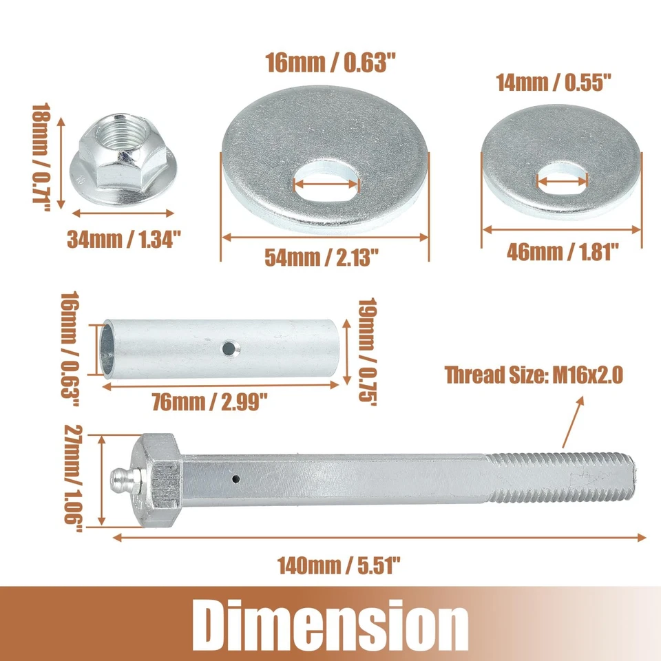 2 Ensemble Alignement Carrossage Caster Castor Réglage Boulon Trousse K100128 - Photo 3/4