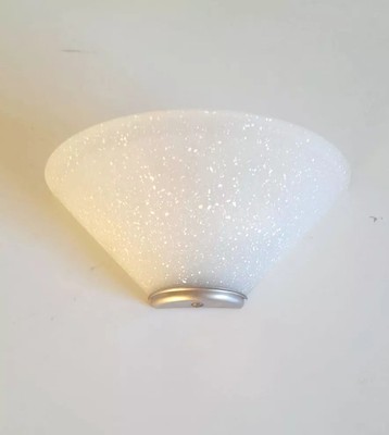 Applique classico Compasso bianco e marrone, in vetro, 40 x 20 cm, 2
