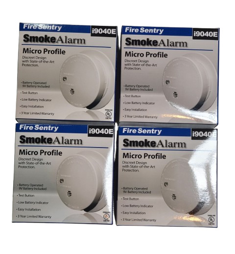 KIDDE Fire Sentry Smoke Alarm Micro Profile i9040E Battery Operated *4PK*