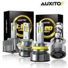 AUXITO Combo H4 9003 LED Headlight Kit Bulbs High Low Beam Super White 80000LM