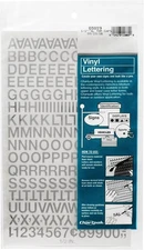 Chartpak Self-Adhesive Vinyl Capital Letters and 1/2 Inch High, Silver 