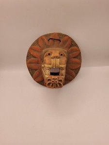 Artisan Made Quetzalcoatl "The Feathered Serpent" Mexican Aztec Folk Art Clay