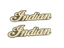 2x BRASS FUEL TANK EMBLEMS BADGES FITS INDIAN CHIEF MOTORCYCLE 1947-1953
