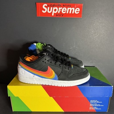 Nike SB Dunk Low Pro QS Black White (Men's) DH7722-001 Polaroid Mens 7 /Wmns 8.5