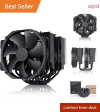 CPU Cooler Dual-Tower Copper Aluminium 140mm Silent for Desktop