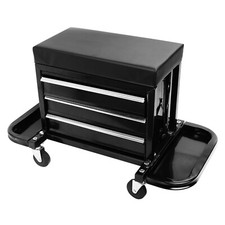 Padded Rolling Creeper Garage Mechanics Roller Seat With Magnetic Pads