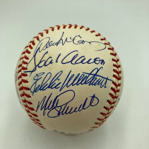 Ted Williams Willie Mays Hank Aaron 500 Home Run Signed Baseball JSA COA - Picture 3 of 9